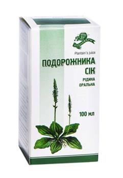 Подорожника сік, рідина оральна 100мл фл. (Лубнифарм)