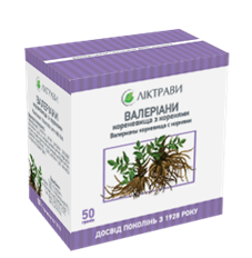 Валеріани кореневища з коренями, 50г (Ліктрави)