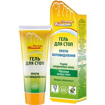 Гель для стоп Доктор Біокон проти потовиділення, 75мл