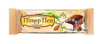 Батончик вітамінний какао у шоколадній глазурі Пітер Пен, 40г жовтий