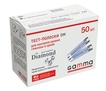 Глюко-тест смужки Gamma / Гамма Даймонд №50