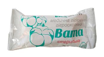 Вата мед. гігієнічна Екобинт стер. ролик 50г