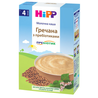 Каша молочна Hipp Гречана з пребіотиками (4+), 250г / Хіпп