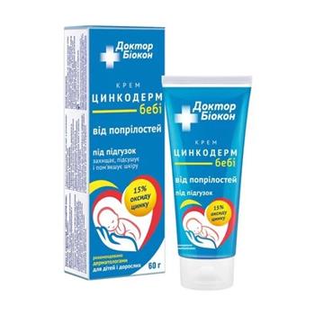 Крем від попрілостей "Цинкодерм бебі", під підгузок 60г