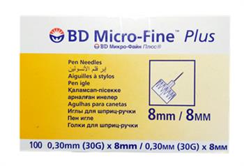 Голка до шприц-ручки Micro-Fine Plus 30G (0,30x8мм) №100 (арт.320519) (Мікро-Файн Плюс)