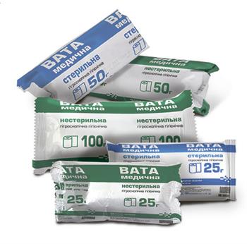 Вата мед. гігієнічна ролик н/с 50г (Юрія-Фарм)