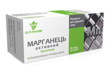 Марганець активний "Еліт-фарм", табл. №80 (10х8)*