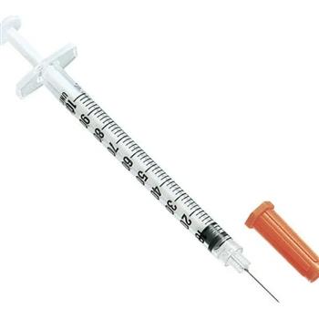 Шприц інсуліновий "+103", 3х-компонентний 1мл U-100 з голкою 30G (0,3х13мм)