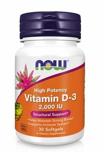 Вітамін Д-3 (D-3) 2000 МО NOW, капс. №30 фл. / НАУ
