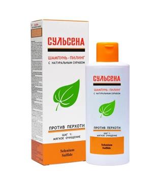 Сульсена шампунь-пілінг проти лупи, з натуральним скрабом, 150мл