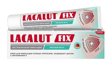 Крем для фіксації зубних протезів Лакалут / Lacalut Fix, м'ятний смак, 40г