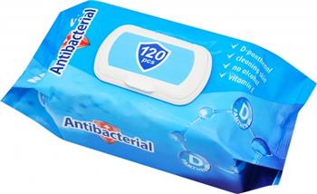 Серветки вологі ТМ Naturelle, Antibacterial з D-пантенолом, №120 (з клапаном)