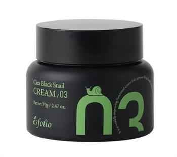 Крем для обличчя Esfolio (03) Cica Black Snail, з центеллою азіатською та муцином чорного равлика, 70г / Есфоліо