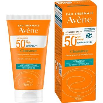 Засіб Avene Cleanance SPF50+ сонцезахисний для жирної та проблемної шкіри, 50мл / Авен Клінанс