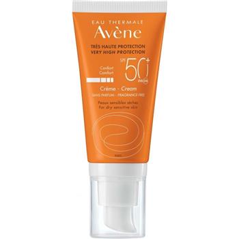 Крем Avene SPF50+ сонцезахисний для сухої чутливої шкіри, 50мл / Авен