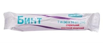 Бинт марлевий мед. Angelmed, стерильний 7м х 14см