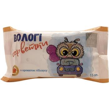 Серветки вологі Dr.Nice з ароматом гібіскусу, №15