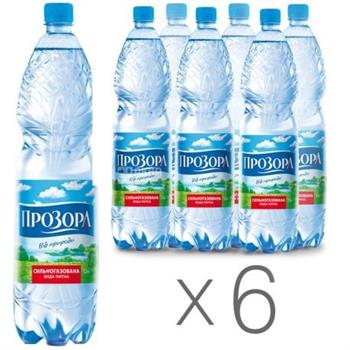 Вода питна Прозора сильногазована 1,5л