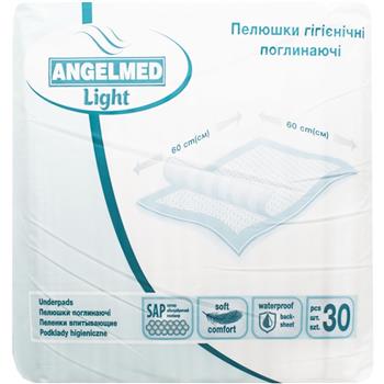 Пелюшки гігієнічні поглинаючі Angelmed light 60x60 №30