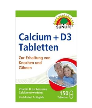Вітаміни Sunlife Calcium + D3 табл. №150