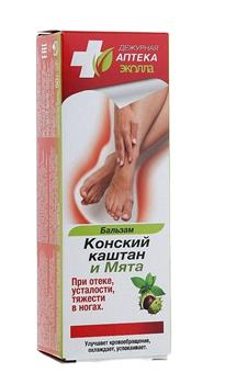 Бальзам для ніг Чергова аптека Еколла Кінський каштан та м'ята, 50г