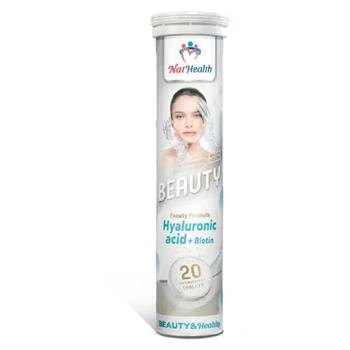 Б'юті Гіалуронова кислота + Біотин NatHealth табл. шипучі №20 туба / НатХелс