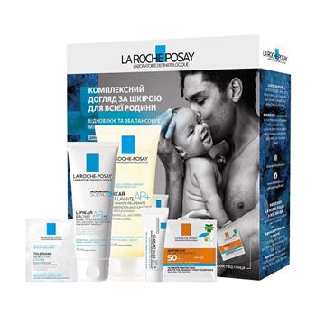 Набір La Roche-Posay (бальзам Lipikar 75мл + олія Lipikar 100мл + бальзам Цикапласт 3мл + крем Толеран 2мл + молочко Антеліос 2мл)