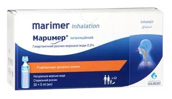 Марімер розчин для інгаляцій гіпертонічний 2,2% по 5мл контейнер №30