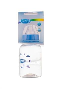 Пляшечка для годування Lindo (арт.LI 142) кругла з силіконовою соскою, 125мл