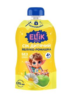 Сік дитячий (4+) Elfik Magic Яблуко-Ромашка без цукру, 175мл