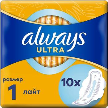 Прокладки гігієнічні Always Ultra Day Light, 3 краплі, №10 / Олвейс