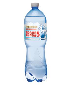 Вода мінеральна "Поляна Купель 5", сильногазована по 1,5л