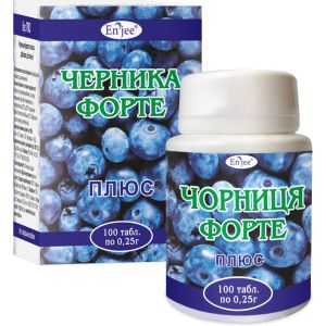 Чорниця форте плюс з вітамінами і цинком табл. 0,25г №100