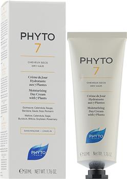 Крем для волосся Phyto 7 денний, зволоження для сухого волосся, 50мл / Фіто