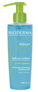 Гель для обличчя Bioderma Sebium очищуючий для жирної та комбінованої шкіри, 200мл / Біодерма
