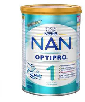 Суміш суха молочна NAN 1 Optipro з 5 олігосахаридами для дітей від народження, 400г