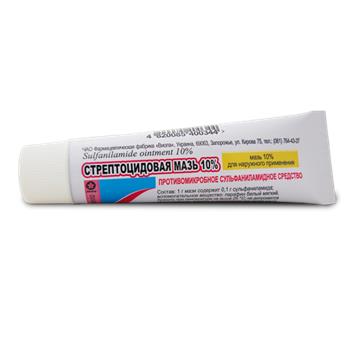 Стрептоцидова мазь 10%, 25г туба (Віола)