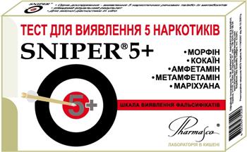 Тест-касета SNIPER 5 для виявлення 5 наркотиків / Снайпер