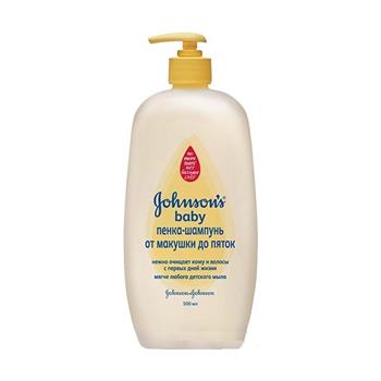 Пінка-шампунь дитяча для миття та купання Johnson's Baby Від маківки до п'яточок, 500мл