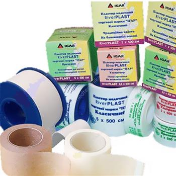 Пластир Ультрапор River Plast нетканий 5х500см картон. уп. (Ігар)