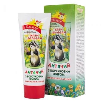 Крем-бальзам дитячий з борсучим жиром 75мл (Еліксир)