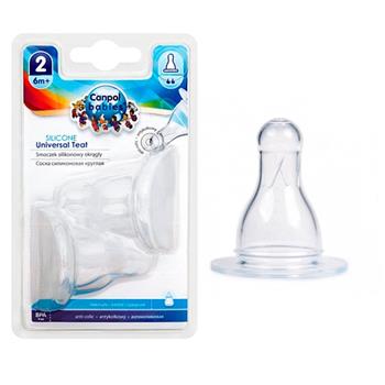 Соска силіконова Canpol, кругла, середня, 2 шт. (18/116) (Канпол)