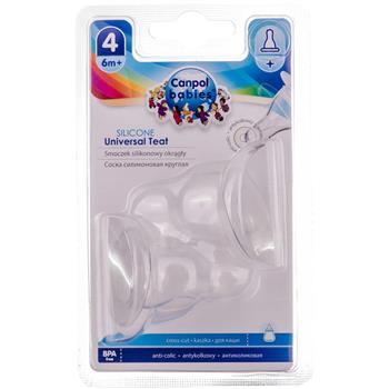 Соска силіконова Canpol, кругла, для каші, 2 шт. (18/118) (Канпол)