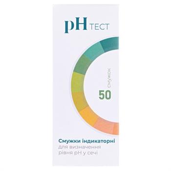 Тест смужки індикаторні pH-ТЕСТ "НОРМА" для визначення pH сечі, №50