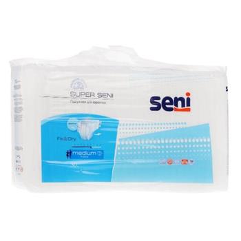 Підгузки для дорослих Seni / Сені стандарт плюс р.М (75-110см) (7крапель), №30