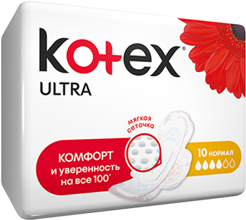 Прокладки Kotex / Котекс ультра нормал №10 (сітка)