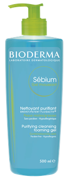 Гель для обличчя Bioderma Sebium очищуючий для жирної та комбінованої шкіри, 500мл / Біодерма