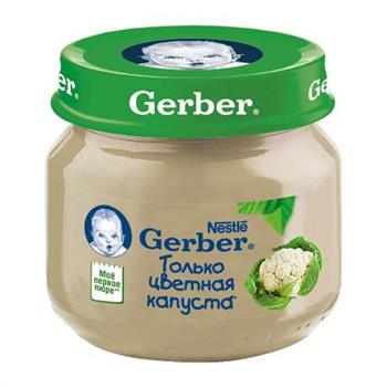 Пюре овочеве Gerber Цвітна капуста, 80г (Гербер)