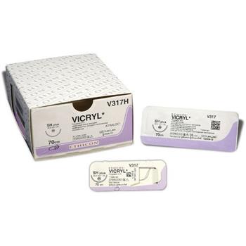 Вікрил 2-0, без голки, фіолетовий, 250см (арт.W9020) №12