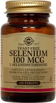Селен Solgar (Selenium) 100мкг, без дріжджів, табл. №100 (Солгар)